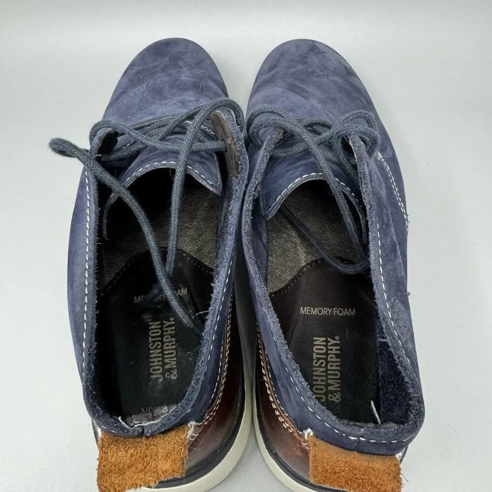 Johnston & Murphy Farley Chukka Boot Navy Oiled Nubuck Size 10.5 Men’s